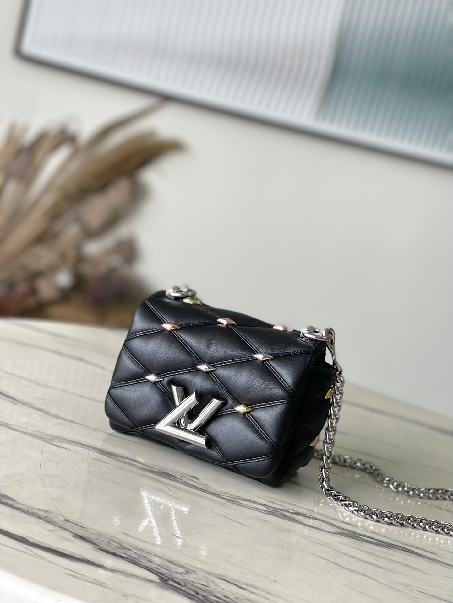 Louis Vuitton Bags Handbags Black Sheepskin LV Twist M24246