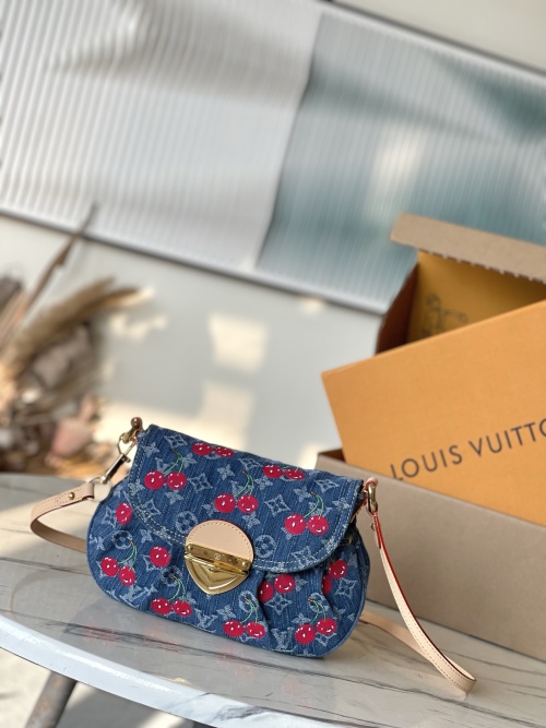 Louis Vuitton Sunset Bag Monogram Denim Cherry, Takashi Murakami Limited Edition 1 Louis Vuitton Sunset Bag Monogram Denim Cherry, Takashi Murakami Limited Edition