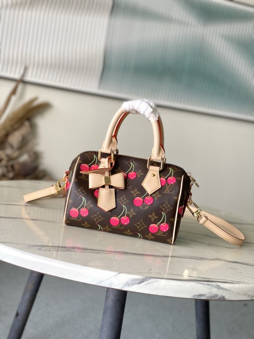 Louis Vuitton Speedy Bandouliere 20 with Cherry Monogram Coated Canvas 1 Louis Vuitton Speedy Bandouliere 20 with Cherry Monogram Coated Canvas