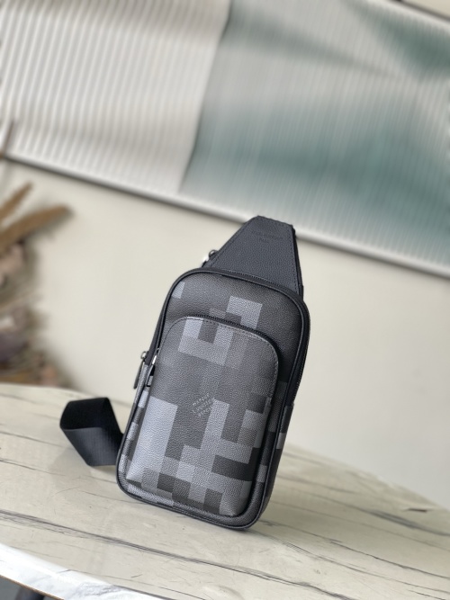 Louis Vuitton Avenue Sling Bag Damoflage Black Coated Canvas - Crossbody Bag 1 Louis Vuitton Avenue Sling Bag Damoflage Black Coated Canvas - Crossbody Bag