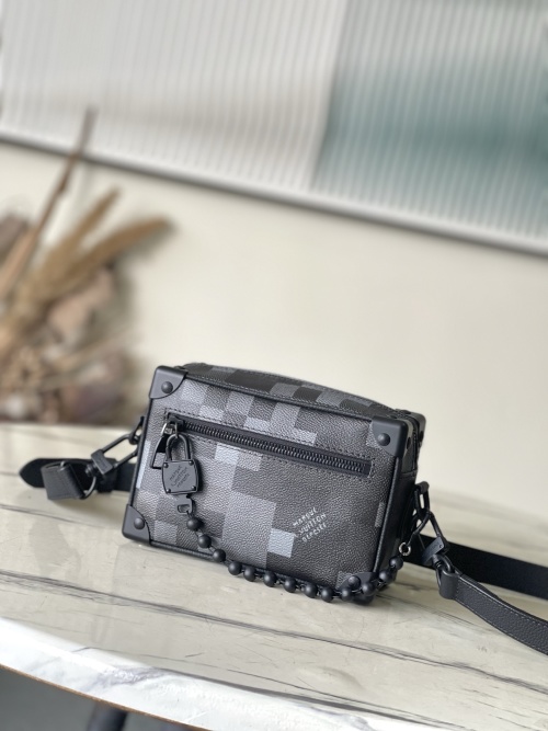 Louis Vuitton Mini Soft Trunk Damoflage Black Coated Canvas Crossbody Bag 1 Louis Vuitton Mini Soft Trunk Damoflage Black Coated Canvas Crossbody Bag