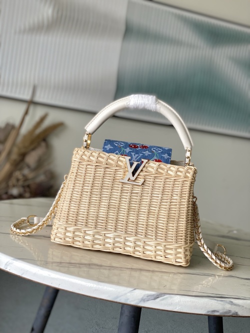 Louis Vuitton x Murakami Takashi Capucines Mini Rattan White Leather Bag 1 Louis Vuitton x Murakami Takashi Capucines Mini Rattan White Leather Bag