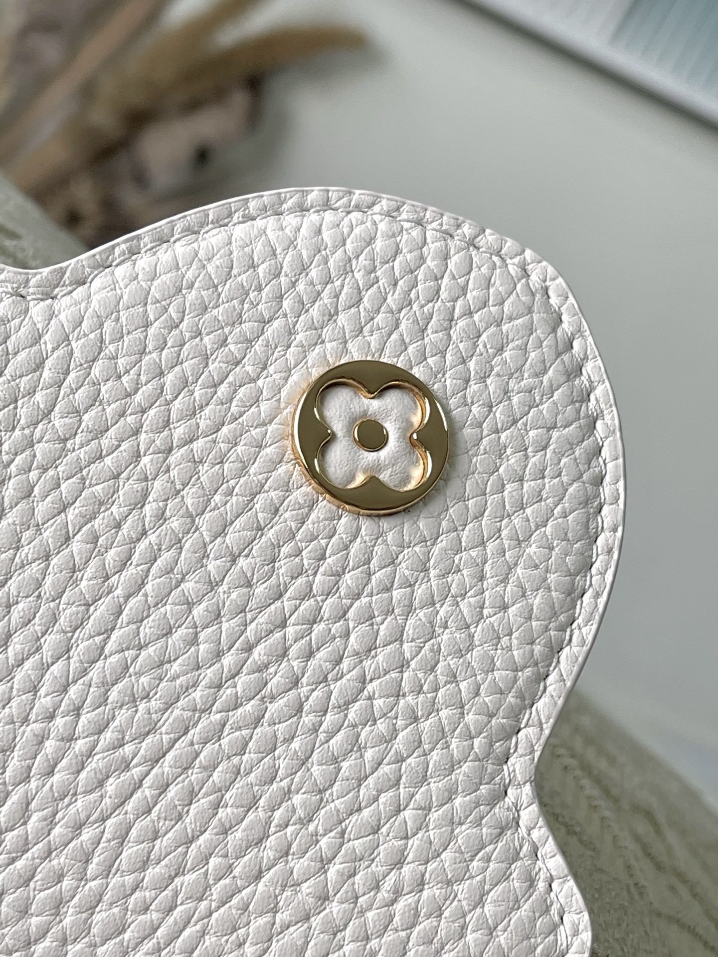 特级原厂皮 M14389 小号 这款时尚的Cacines属于“花园动画”系列,灵感源自新艺术风格的图案。