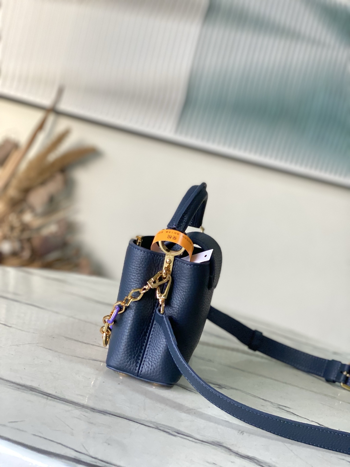 特级原厂皮 M14971 迷你 本款Capucines迷你 手袋出自Harmony系列,以装饰性链条探索