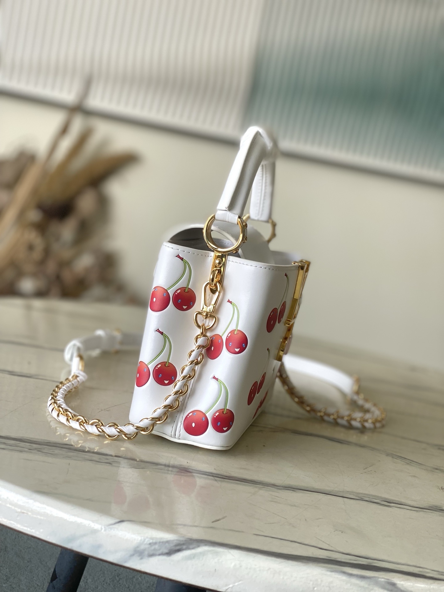 特级原厂皮 M13251 迷你 本款Capucines 迷你手袋以夏日风姿诠释路易威登x村上隆复刻系列的