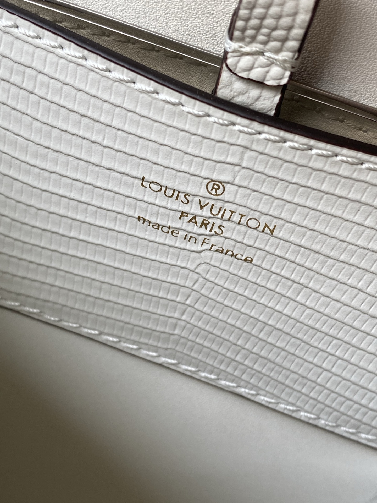 特级原厂皮 N80233 蜥蜴纹白中号 Rose des Vents 中号手袋取材光滑与粒面小牛皮勾勒雅