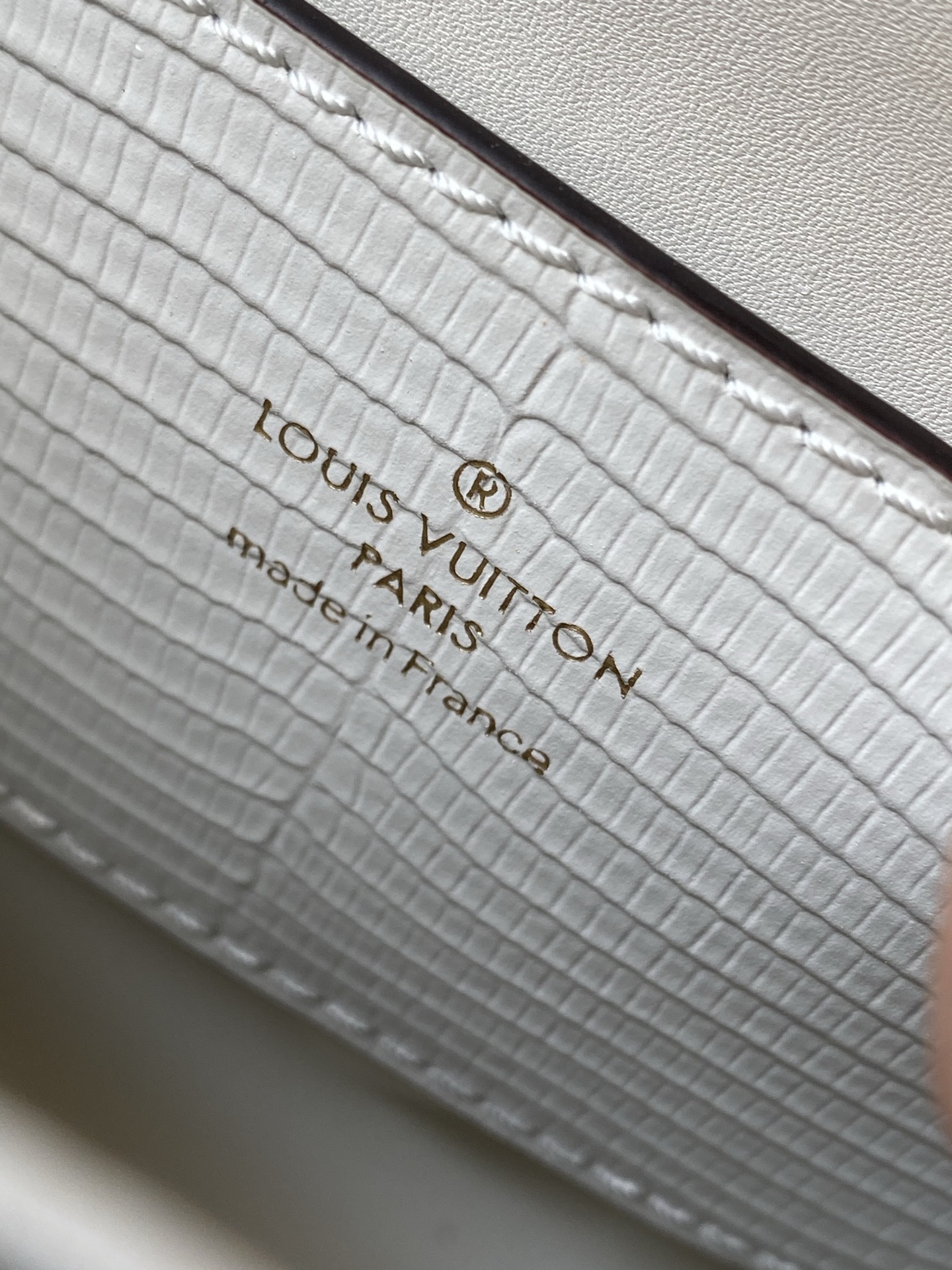 特级原厂皮 N80233 蜥蜴纹白小号 Rose des Vents 小号手袋取材光滑与粒面小牛皮勾勒雅