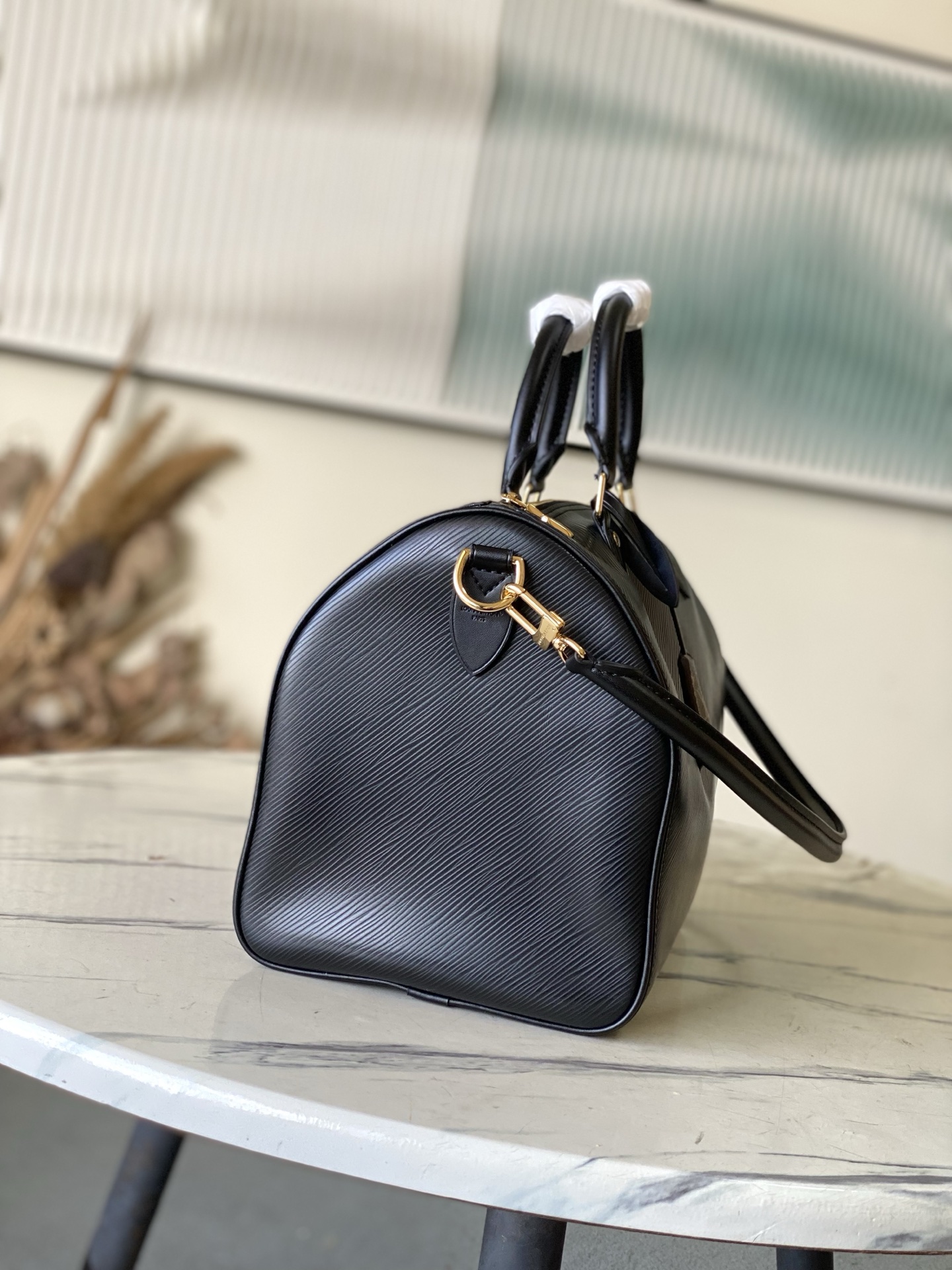 LV Style Black Leather Top Handle Bag Lookbook Reference image 2