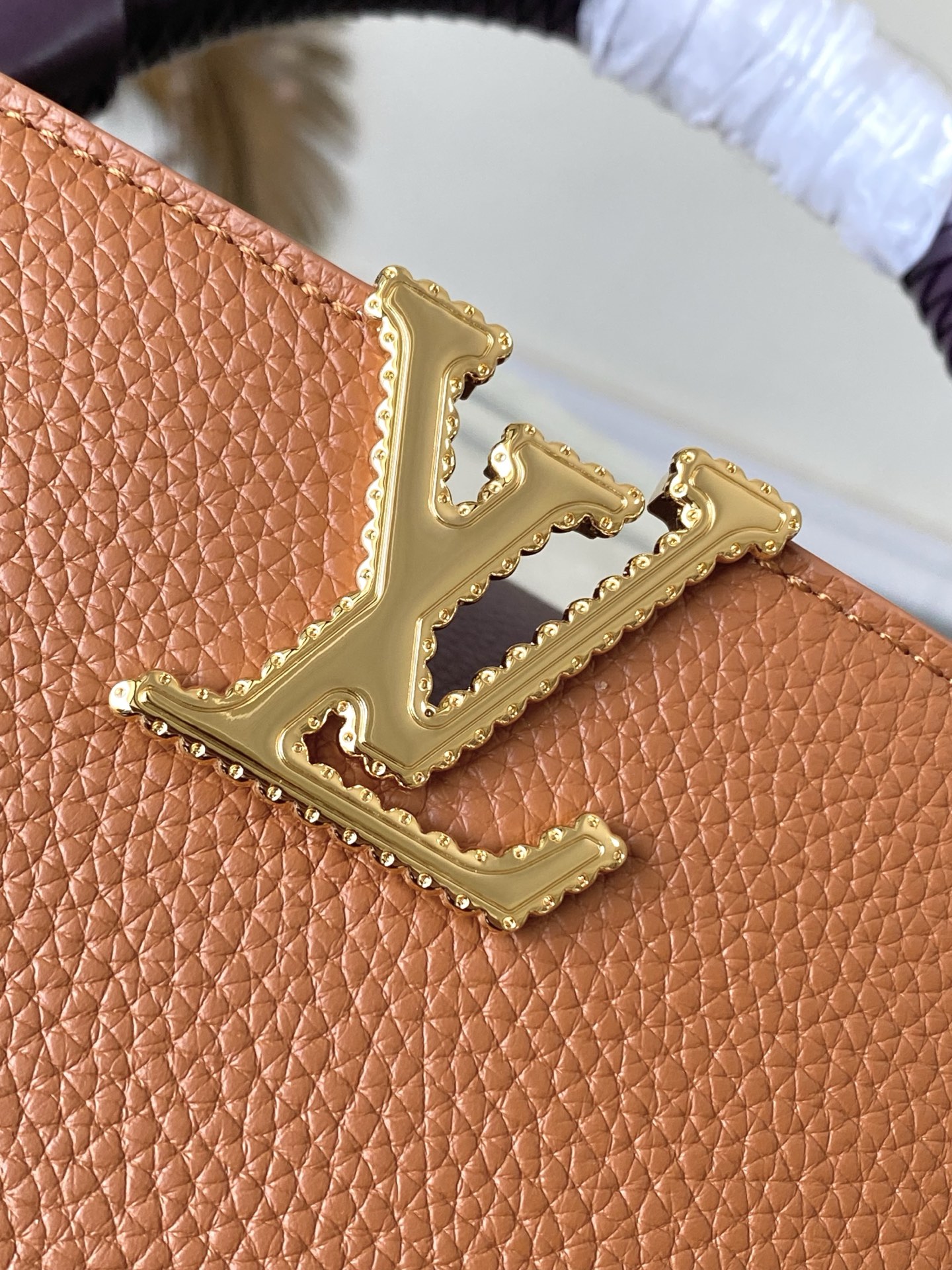 LV Style Brown Leather Top Handle Bag Bags Top Handle Bag detail image 5 from source 760007
