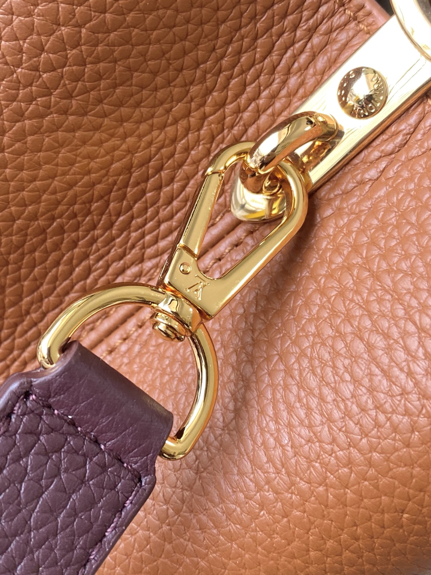 LV Style Brown Leather Top Handle Bag Bags Top Handle Bag detail image 6 from source 760007