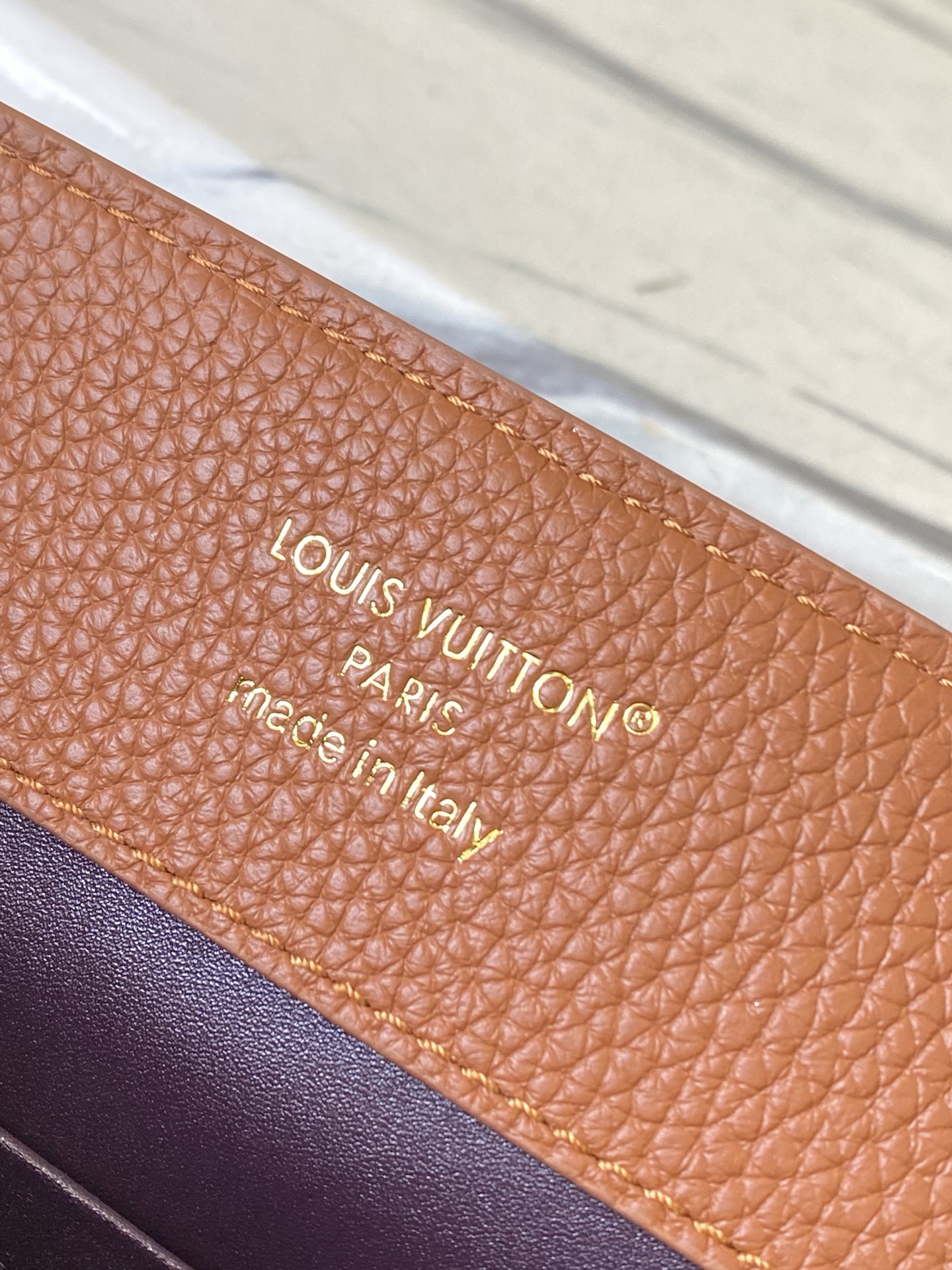 LV Style Brown Leather Top Handle Bag Bags Top Handle Bag detail image 9 from source 760008