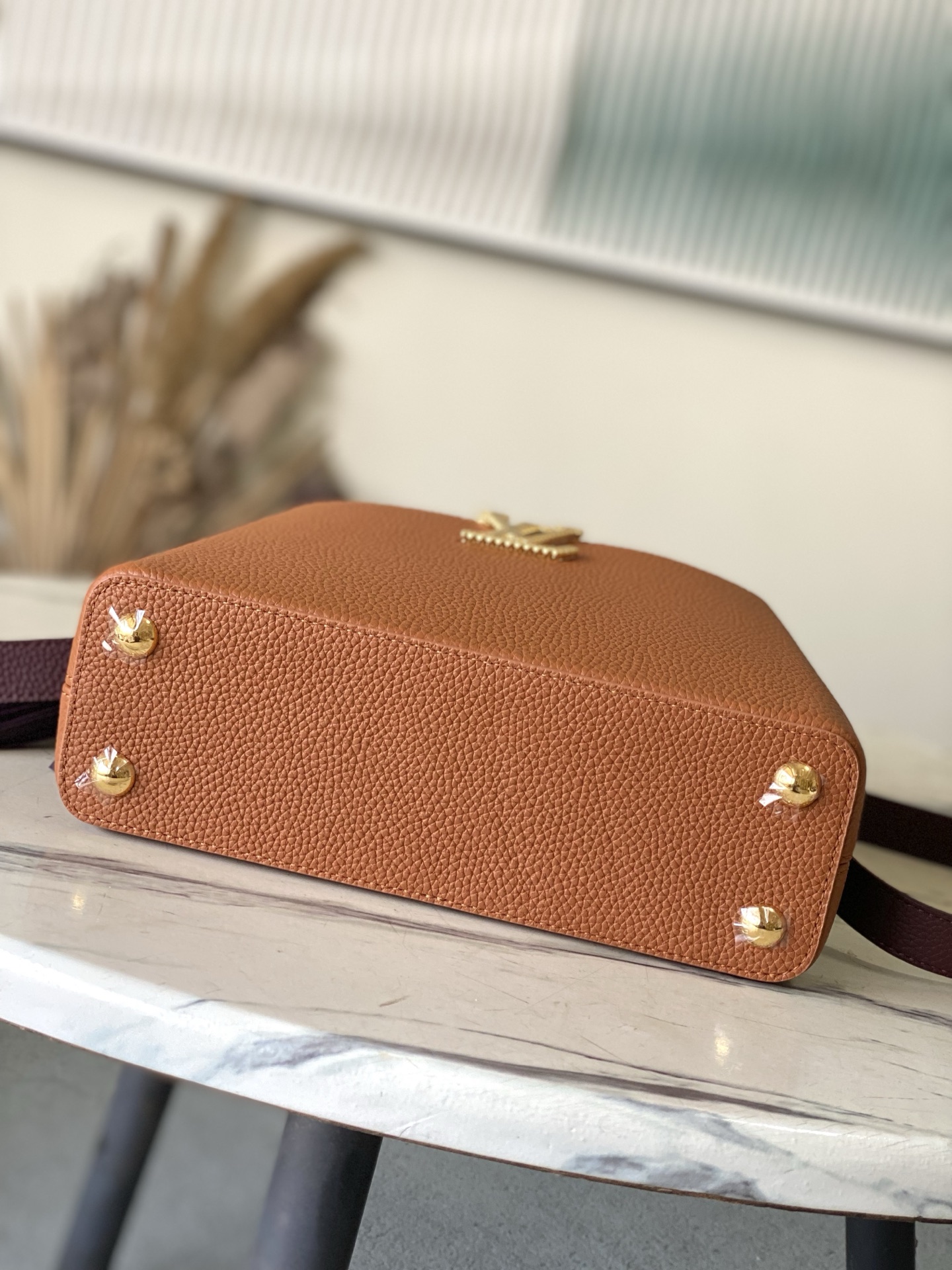 LV Style Brown Leather Top Handle Bag Bags Top Handle Bag detail image 4 from source 760008