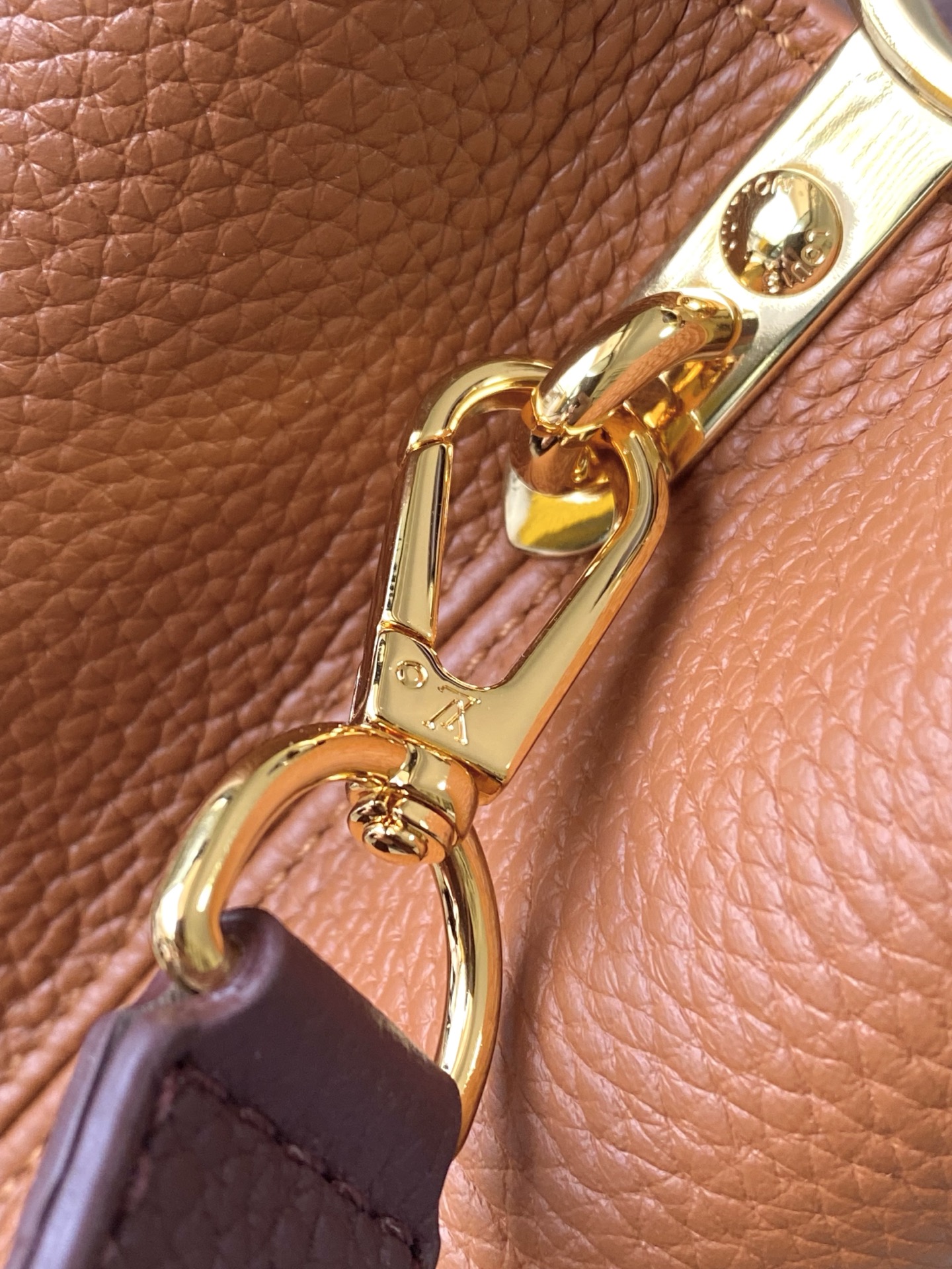 LV Style Brown Leather Top Handle Bag Bags Top Handle Bag detail image 6 from source 760008