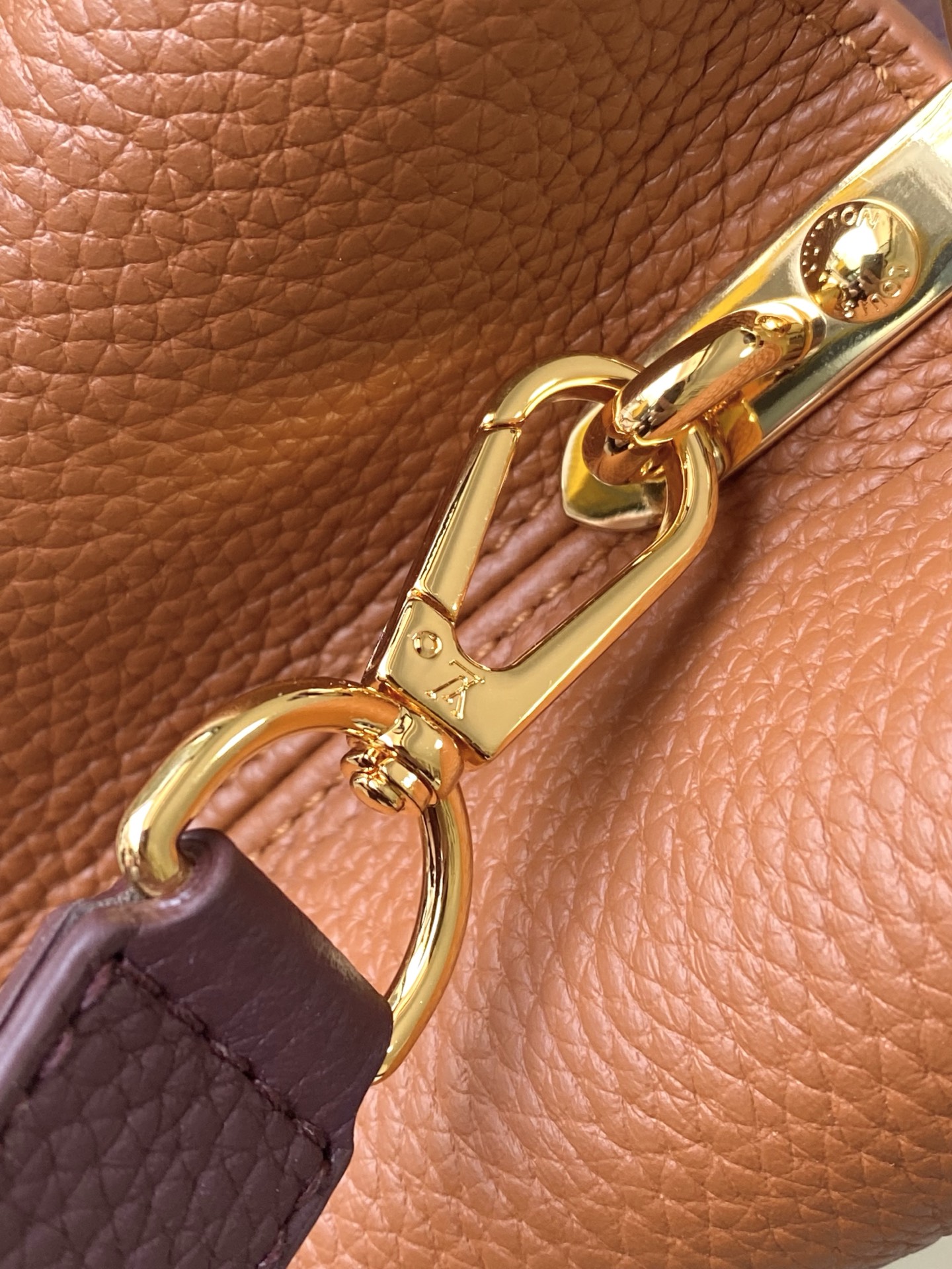 LV Style Brown Leather Top Handle Bag Bags Top Handle Bag detail image 7 from source 760008