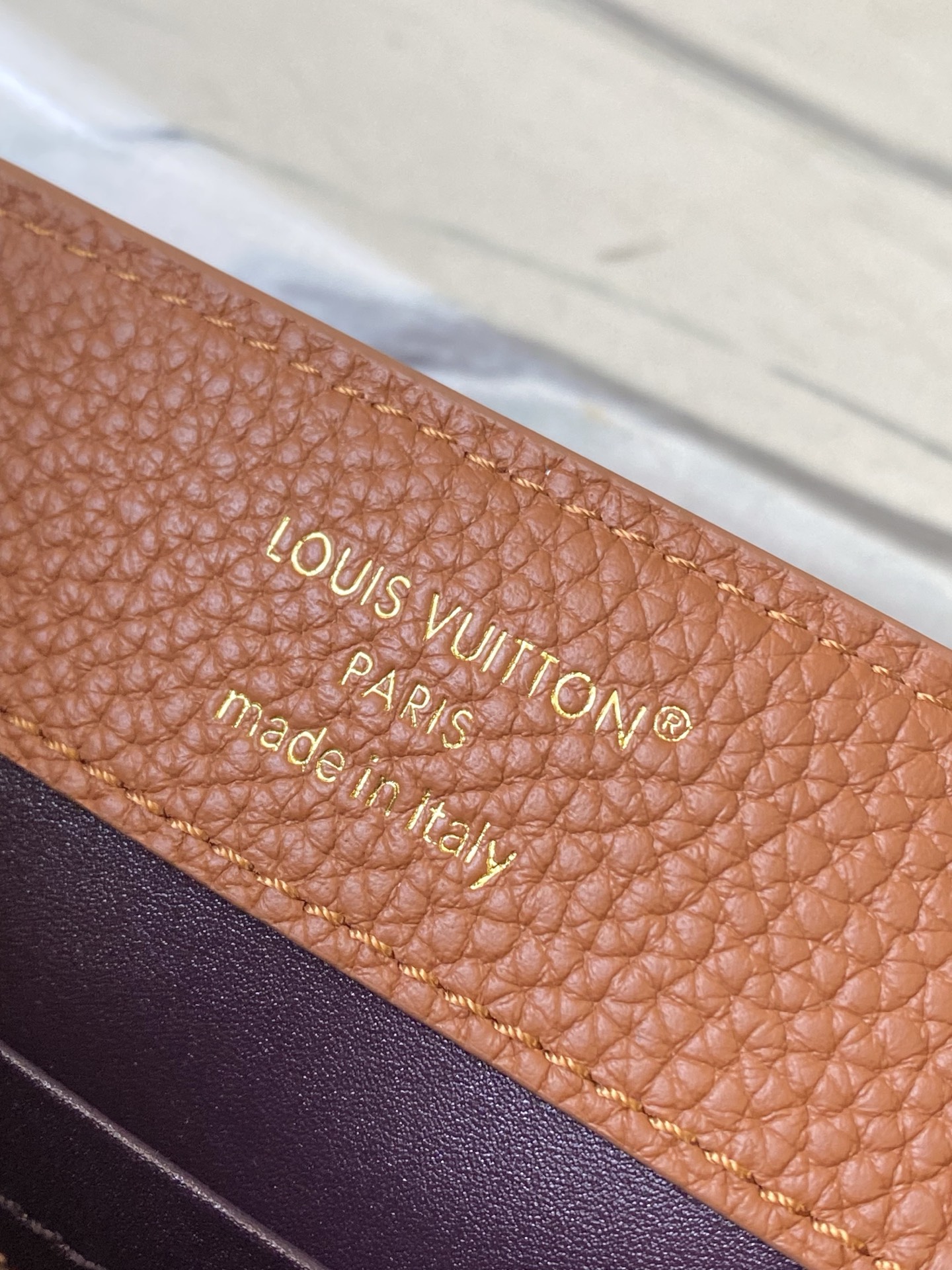 LV Style Brown Leather Top Handle Bag Bags Top Handle Bag detail image 8 from source 760009