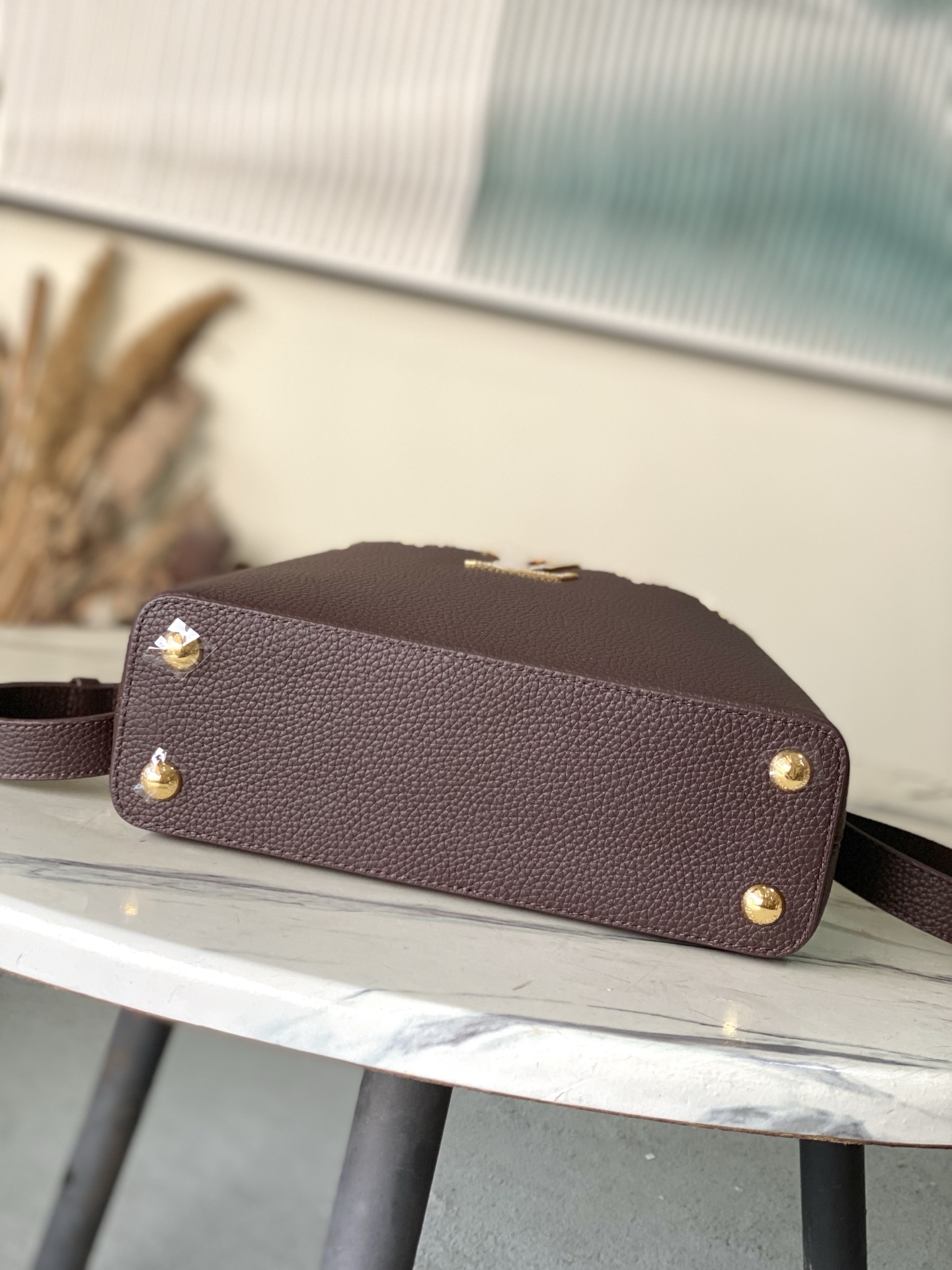 LV Style Brown Leather Top Handle Bag Bags Top Handle Bag detail image 4 from source 765169