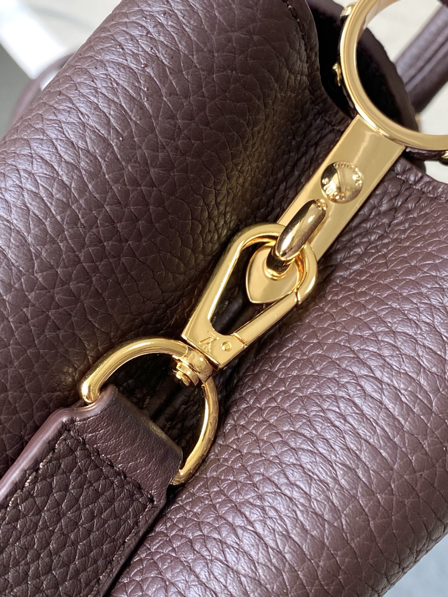 LV Style Brown Leather Top Handle Bag Bags Top Handle Bag detail image 6 from source 765169