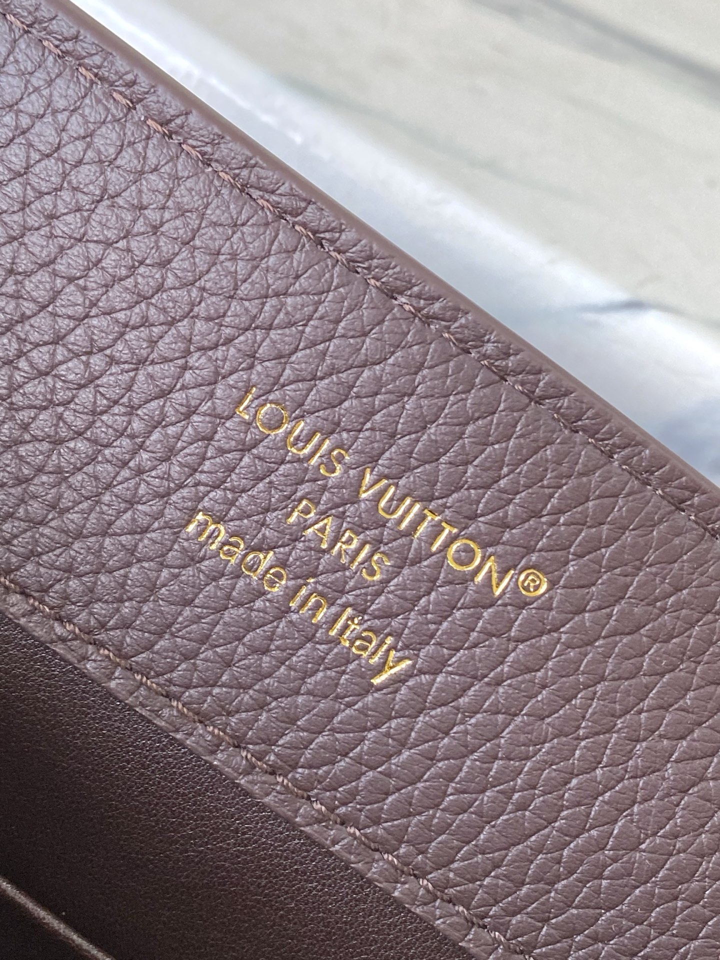 LV Style Brown Leather Top Handle Bag Bags Top Handle Bag detail image 9 from source 765169