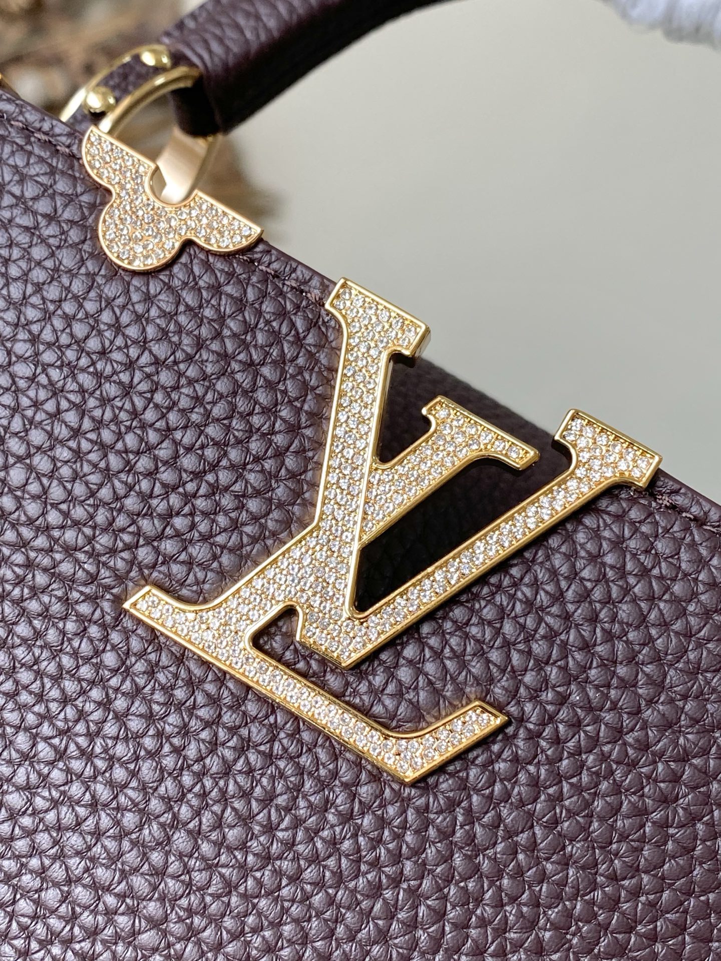 LV Style Brown Leather Top Handle Bag Bags Top Handle Bag detail image 5 from source 765169