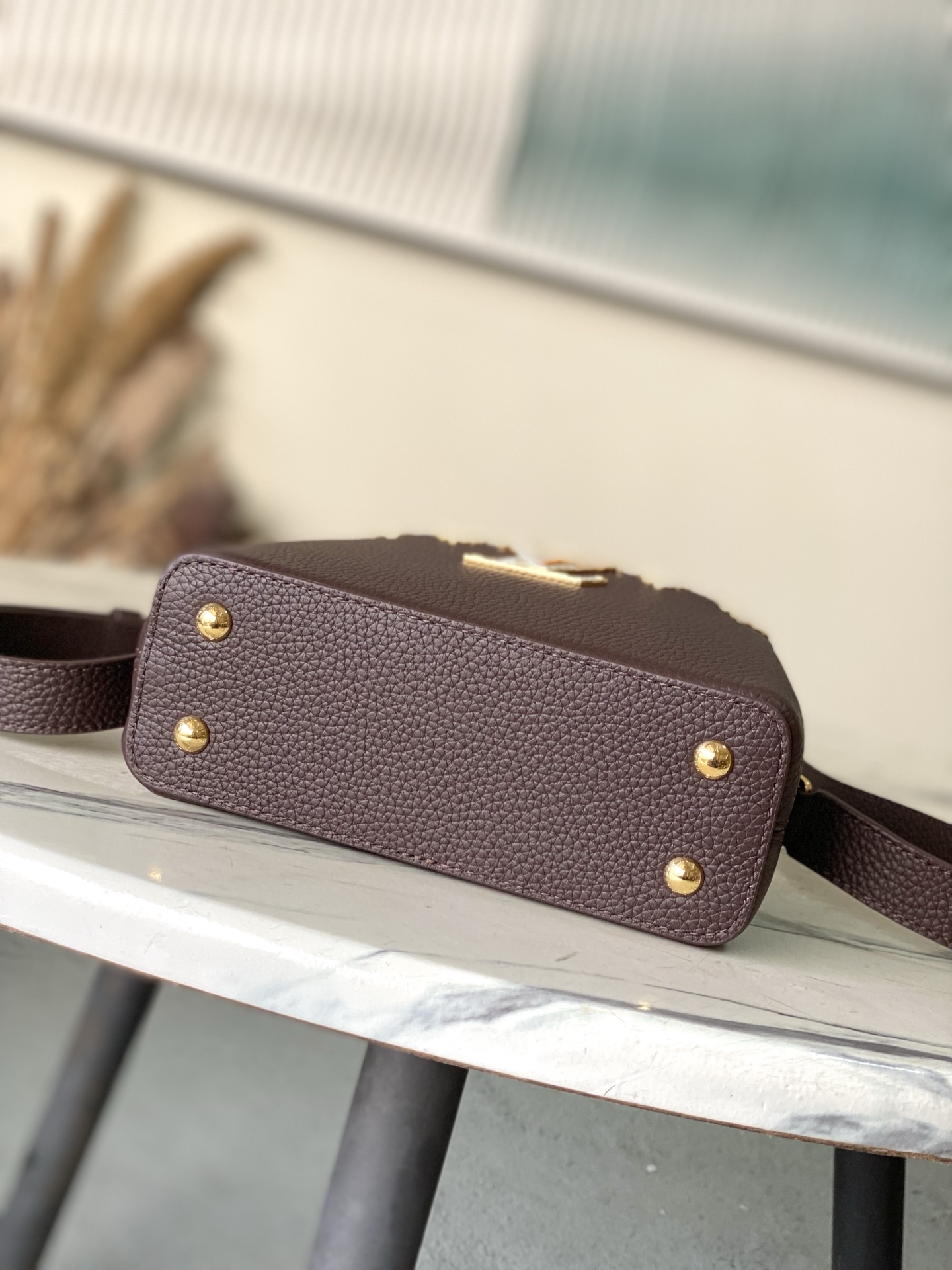LV Style Brown Leather Top Handle Bag Bags Top Handle Bag detail image 4 from source 765170