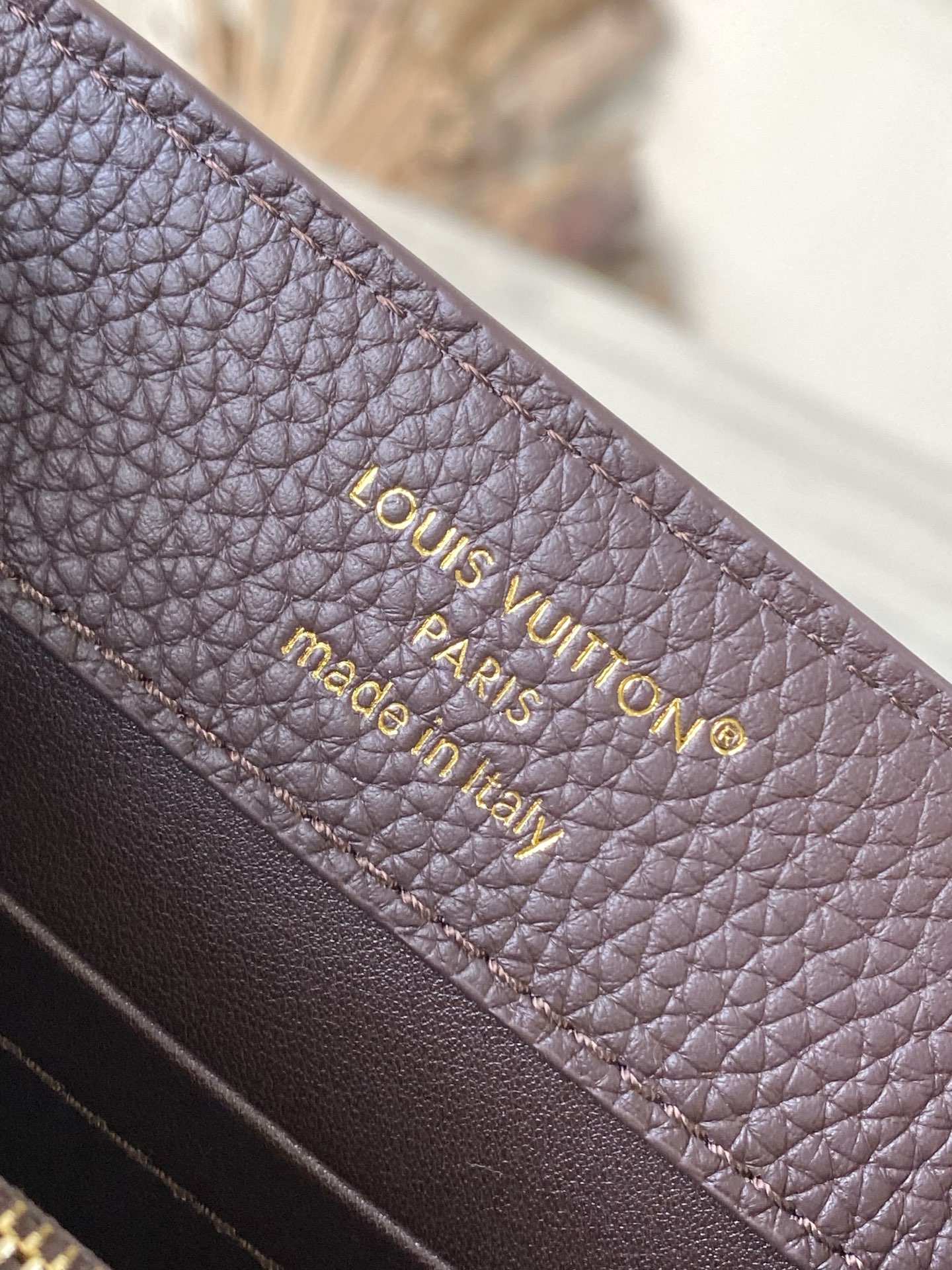 LV Style Brown Leather Top Handle Bag Bags Top Handle Bag detail image 9 from source 765170