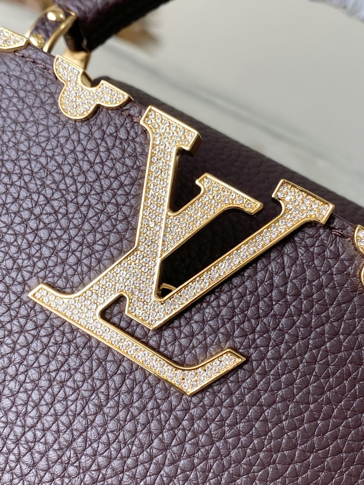 LV Style Brown Leather Top Handle Bag Bags Top Handle Bag detail image 5 from source 765170