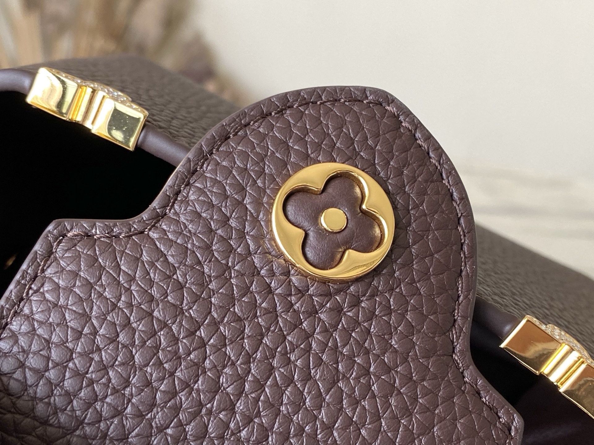LV Style Brown Leather Top Handle Bag style reference detail image 4 from source 765171