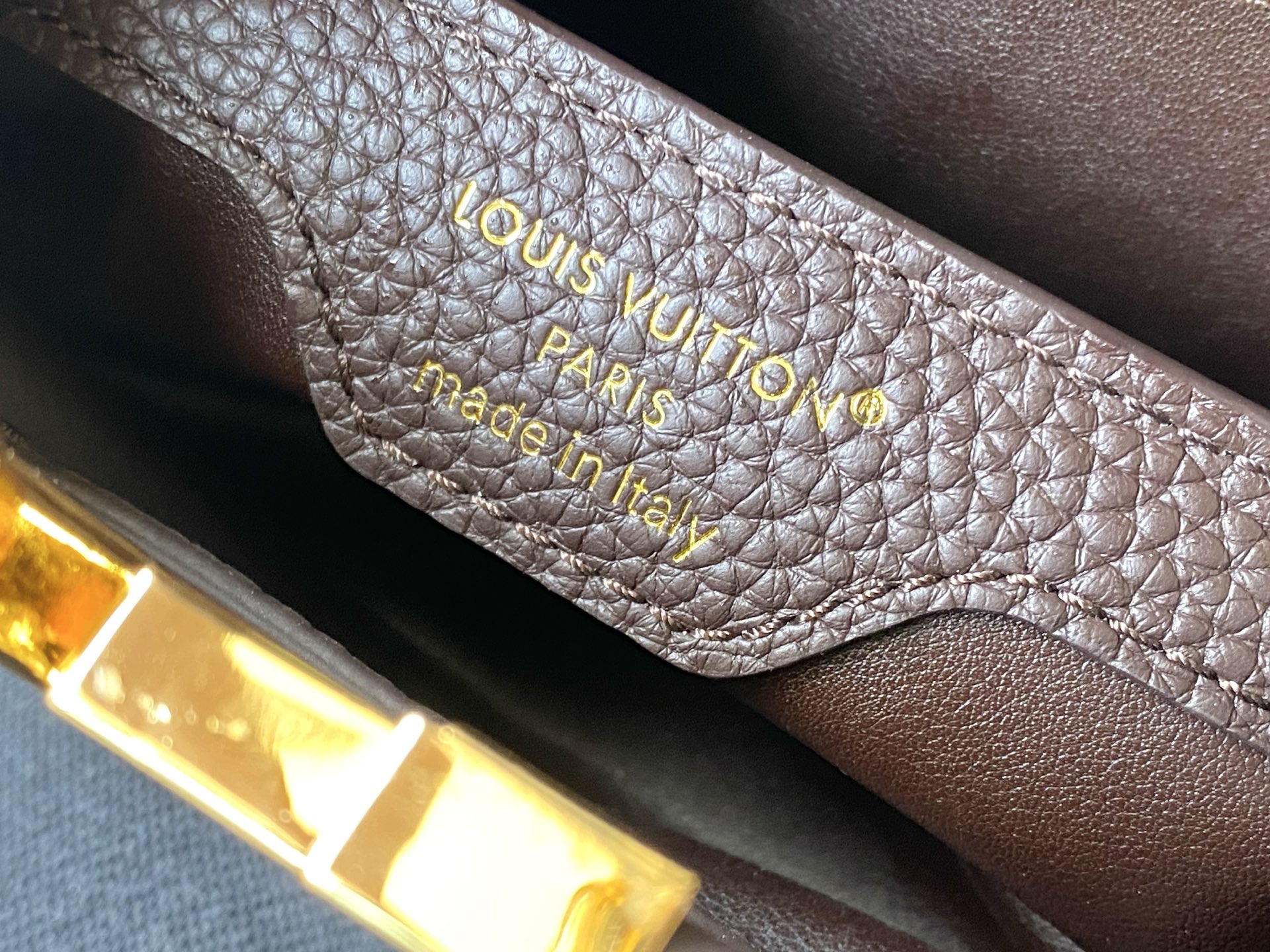 LV Style Brown Leather Top Handle Bag style reference detail image 6 from source 765171