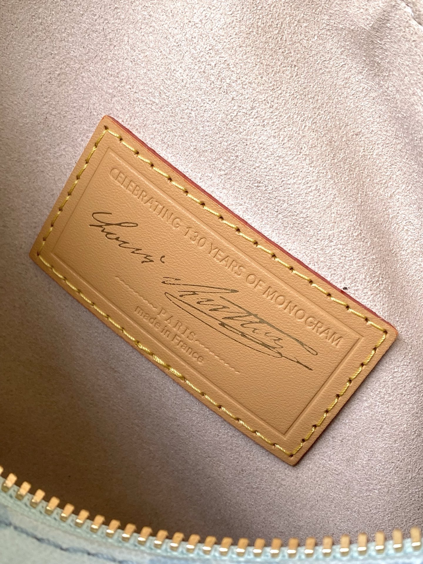 LV Style Beige Leather Top Handle Bag style reference detail image 9 from source 765195