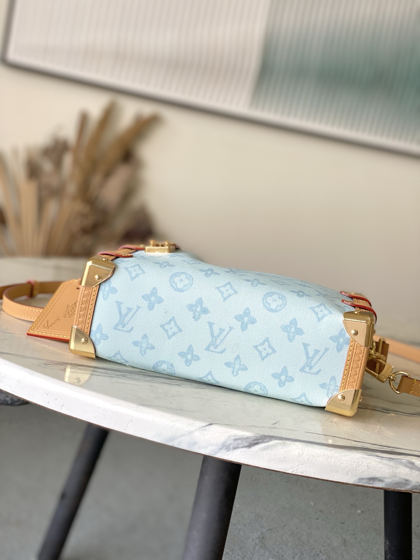 LV Style Beige Leather Top Handle Bag style reference detail image 4 from source 765195