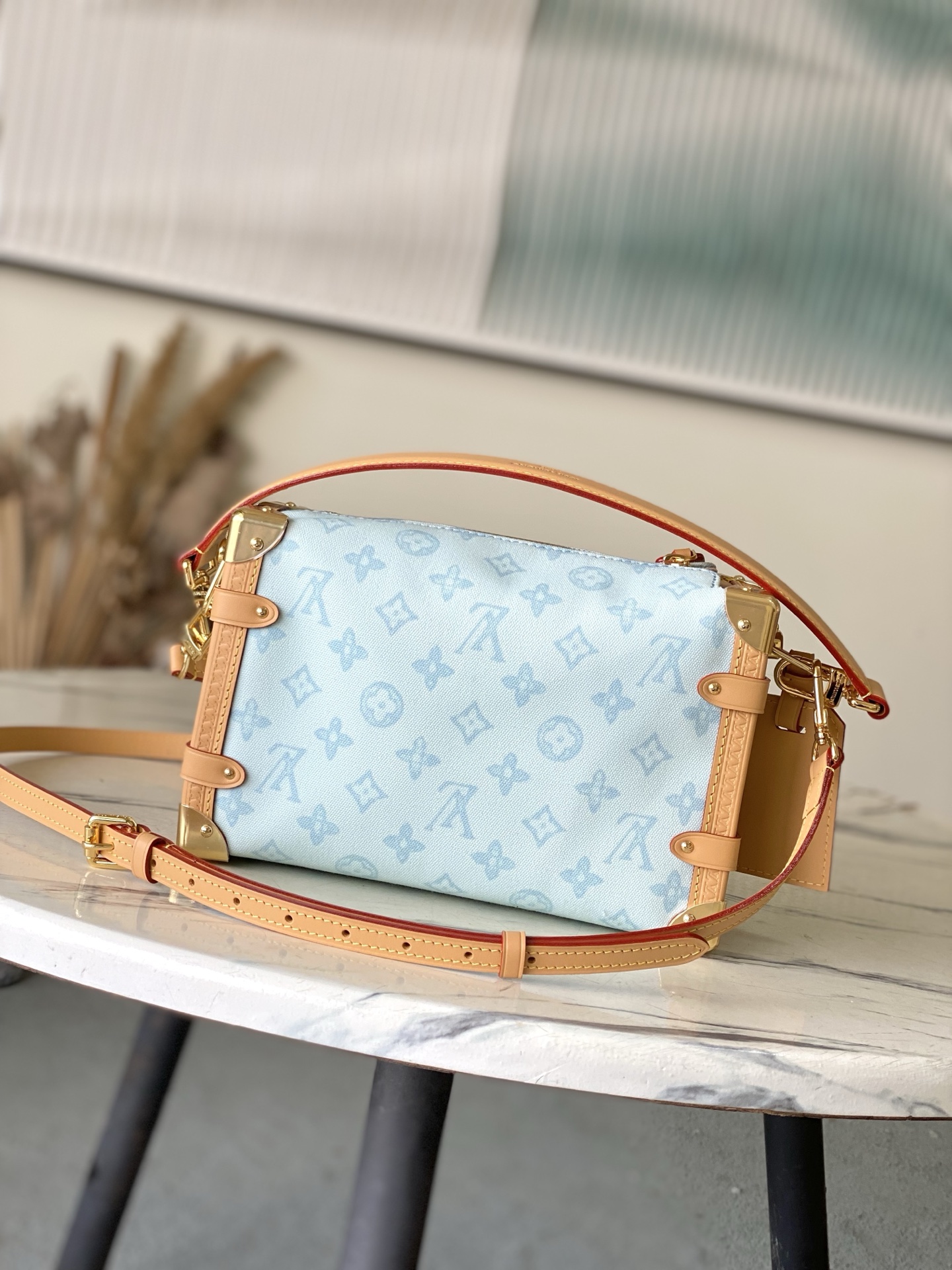 LV Style Beige Leather Top Handle Bag style reference detail image 3 from source 765195