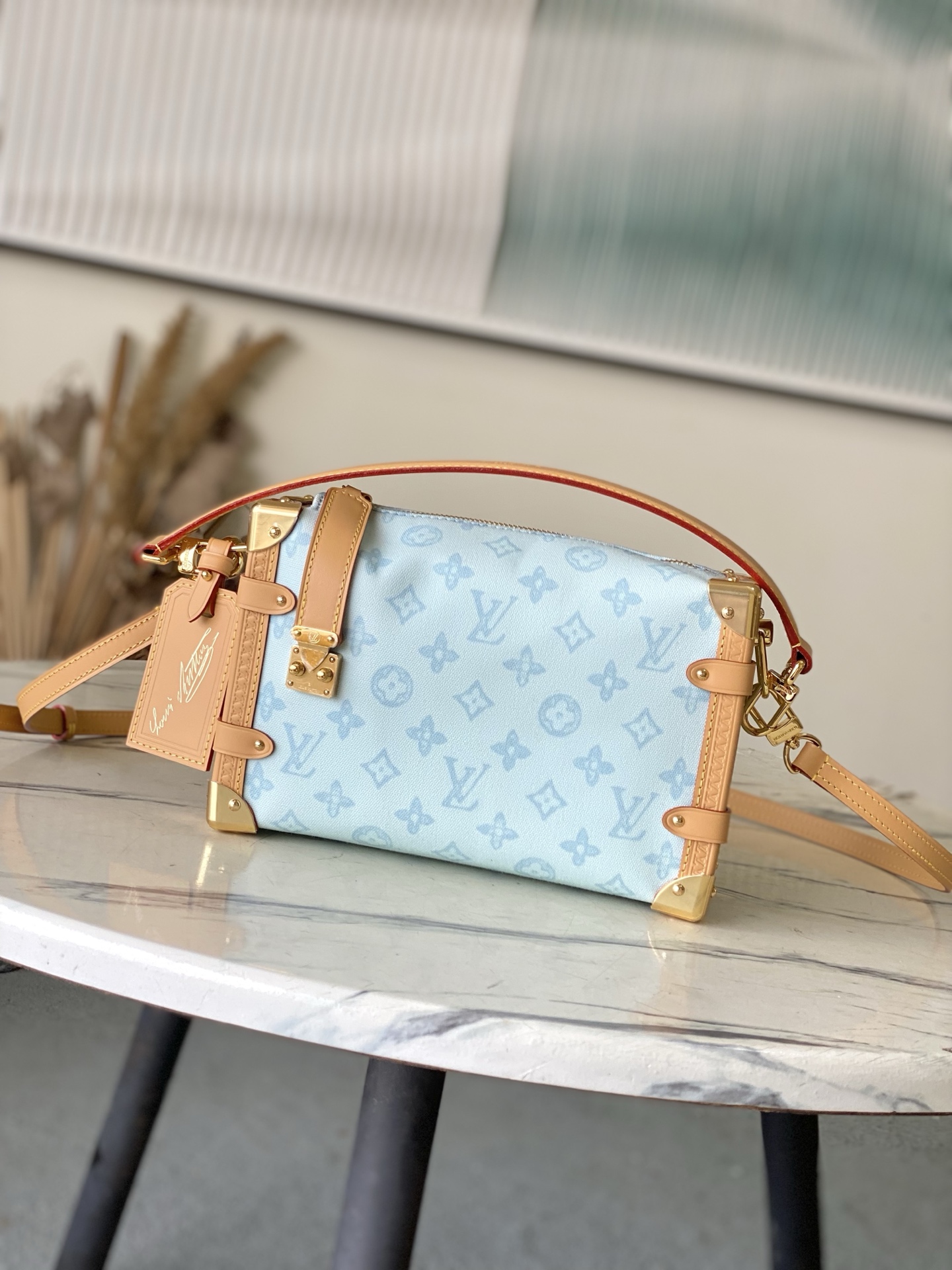 LV Style Beige Leather Top Handle Bag style reference detail image 1 from source 765195