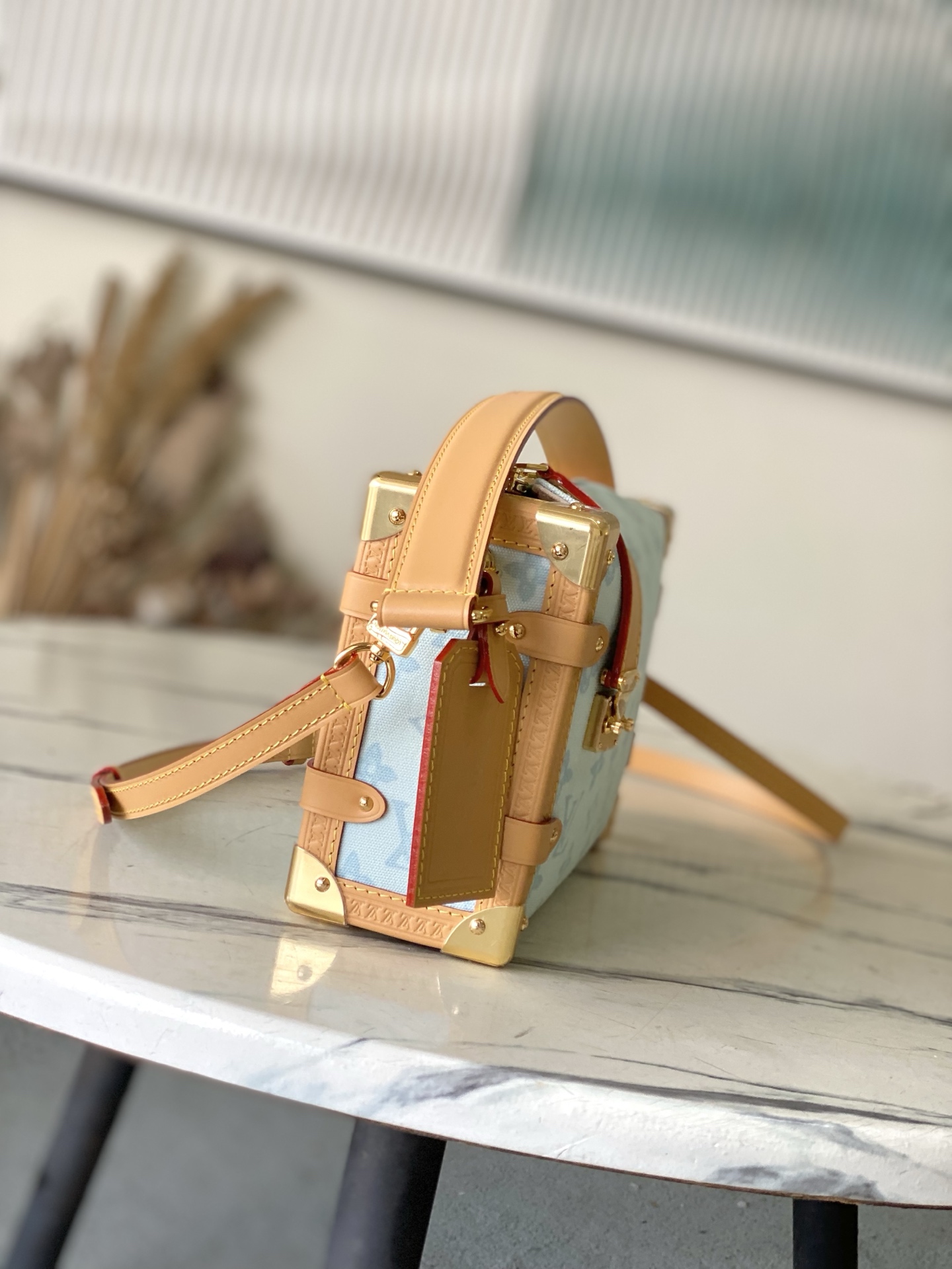 LV Style Beige Leather Top Handle Bag style reference detail image 2 from source 765195