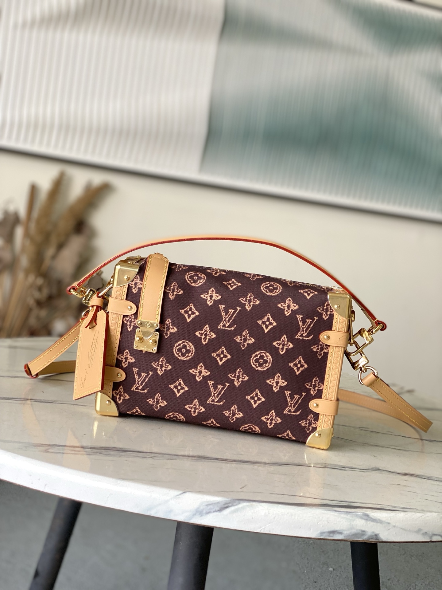 LV Style Beige Leather Top Handle Bag style reference detail image 1 from source 765186