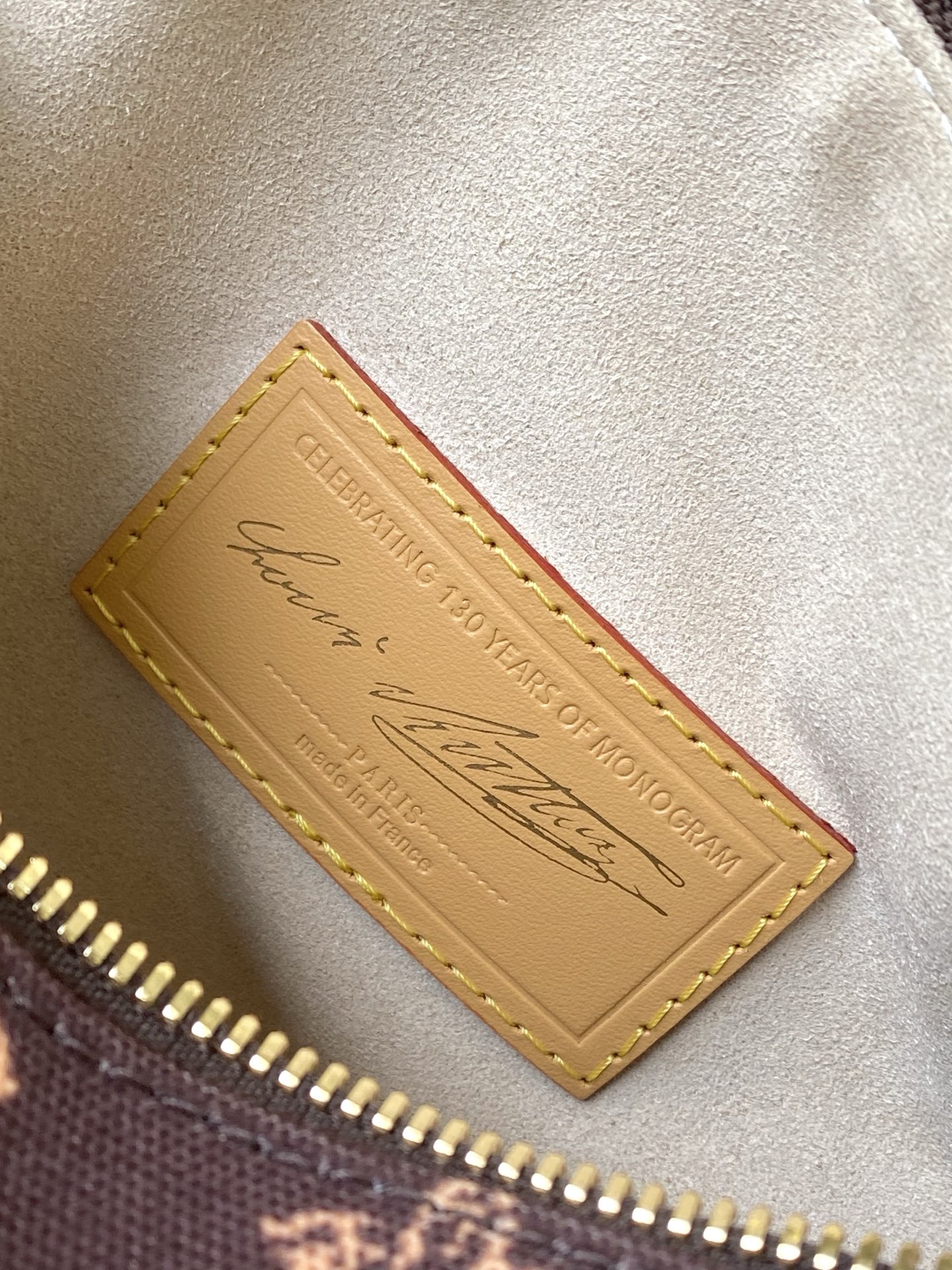 LV Style Beige Leather Top Handle Bag style reference detail image 9 from source 765186
