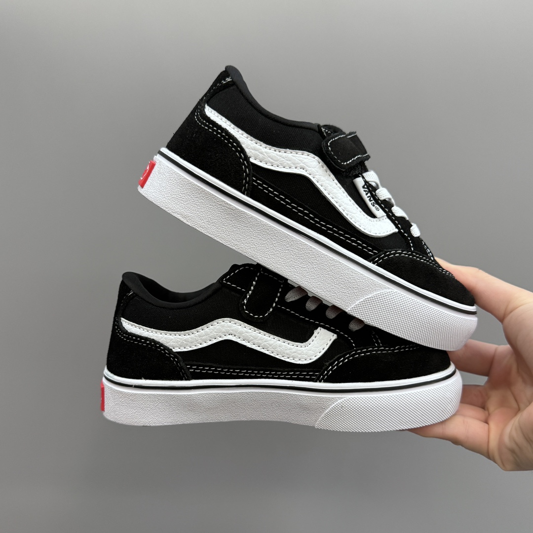 图片[3]-万斯新款魔术贴松紧带儿童低帮板鞋 尺码：26-35码 最受欢迎的W斯，最出名于它的版型设计，非常贴合人体工学设计👍🏻 魔术贴➕松紧带设计，穿脱超级方便✔️ 优质帆布面料，打理超级方便👍🏻 橡胶耐磨防滑大底，脚感超舒服✌🏻-选品中心