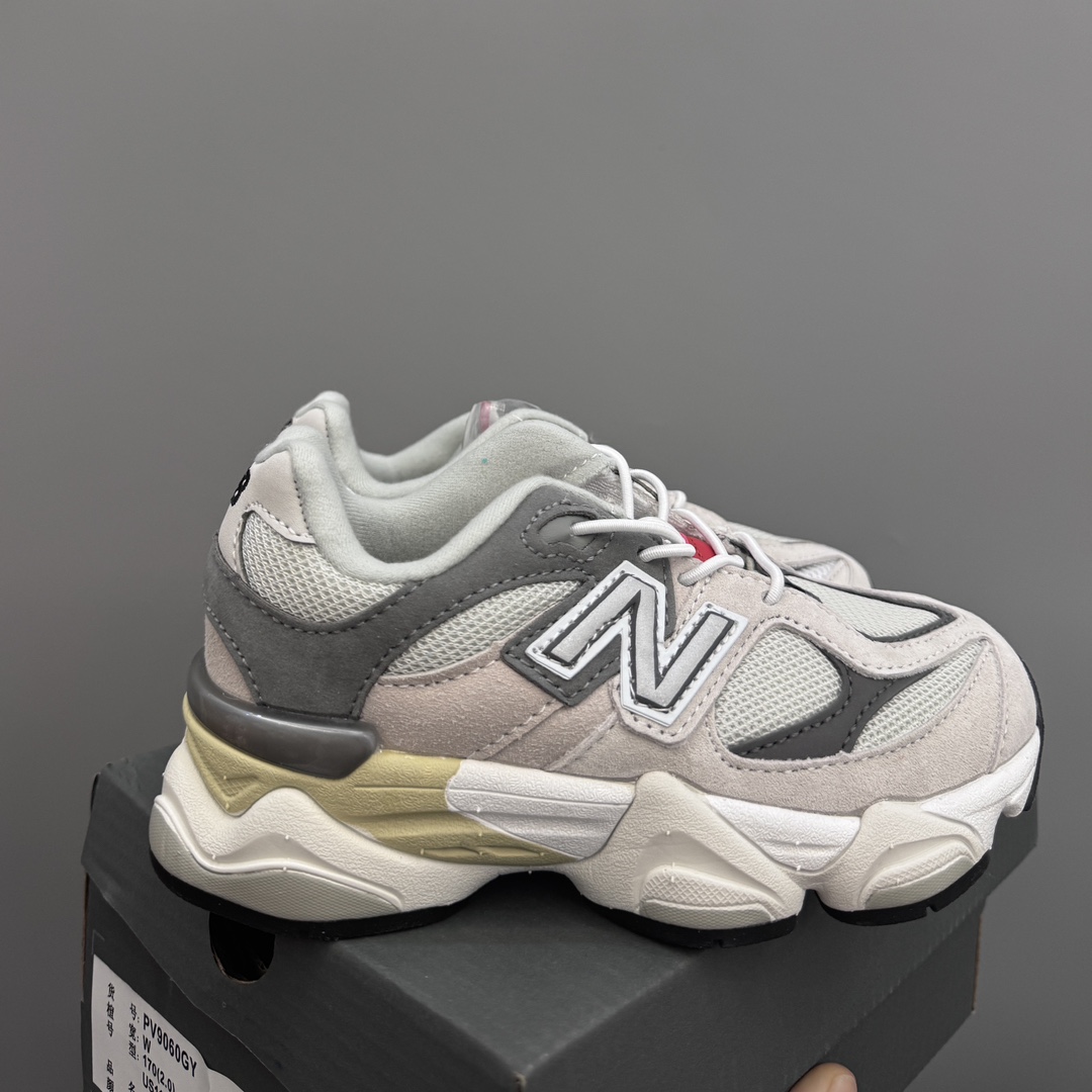 NB9060松紧扣儿童老爹运动鞋 尺码：24-36码 经典NB9060老爹款🆕 松紧扣设计，附赠一对鞋带，穿脱方便✌🏻 老爹款式设计，百搭又时髦✨-选品中心