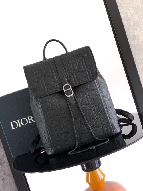 Dior Daily Flap Backpack with Dior Gravity Embossed Black Calfskin Leather 1 Dior Daily Flap Backpack with Dior Gravity Embossed Black Calfskin Leather