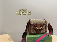 Gucci Saddle Bags Canvas Lady