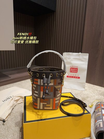 Fendi Bucket Bags Luxury Fashion Replica Designers Embroidery Mini