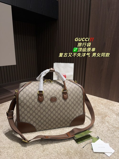 Gucci Vintage Duffle Bag, Top Quality Travel Bag, Unisex Design 1 Gucci Vintage Duffle Bag, Top Quality Travel Bag, Unisex Design