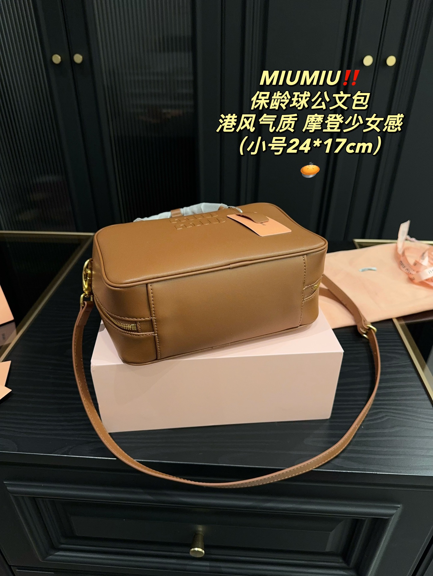Retro Miumiu Bowling Briefcase and Small Folder Box Size 24.17 Review. - 图片 5