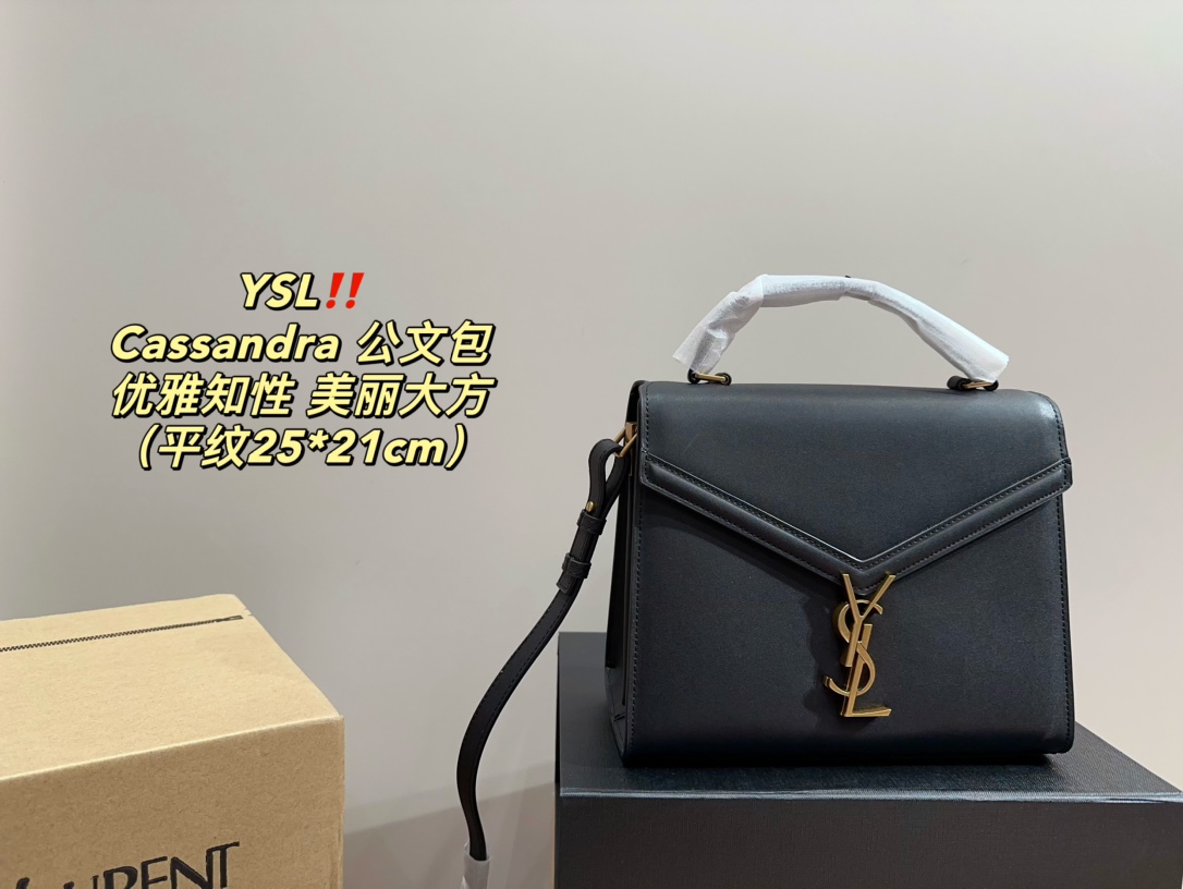 Yves Saint Laurent AAA
 Bolsos Maletín Cuero de vaca Cassandra