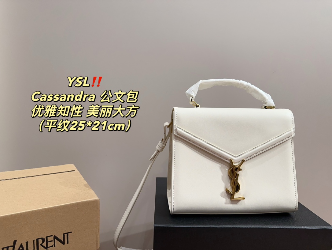 Yves Saint Laurent Bolsos Maletín Cuero de vaca Cassandra