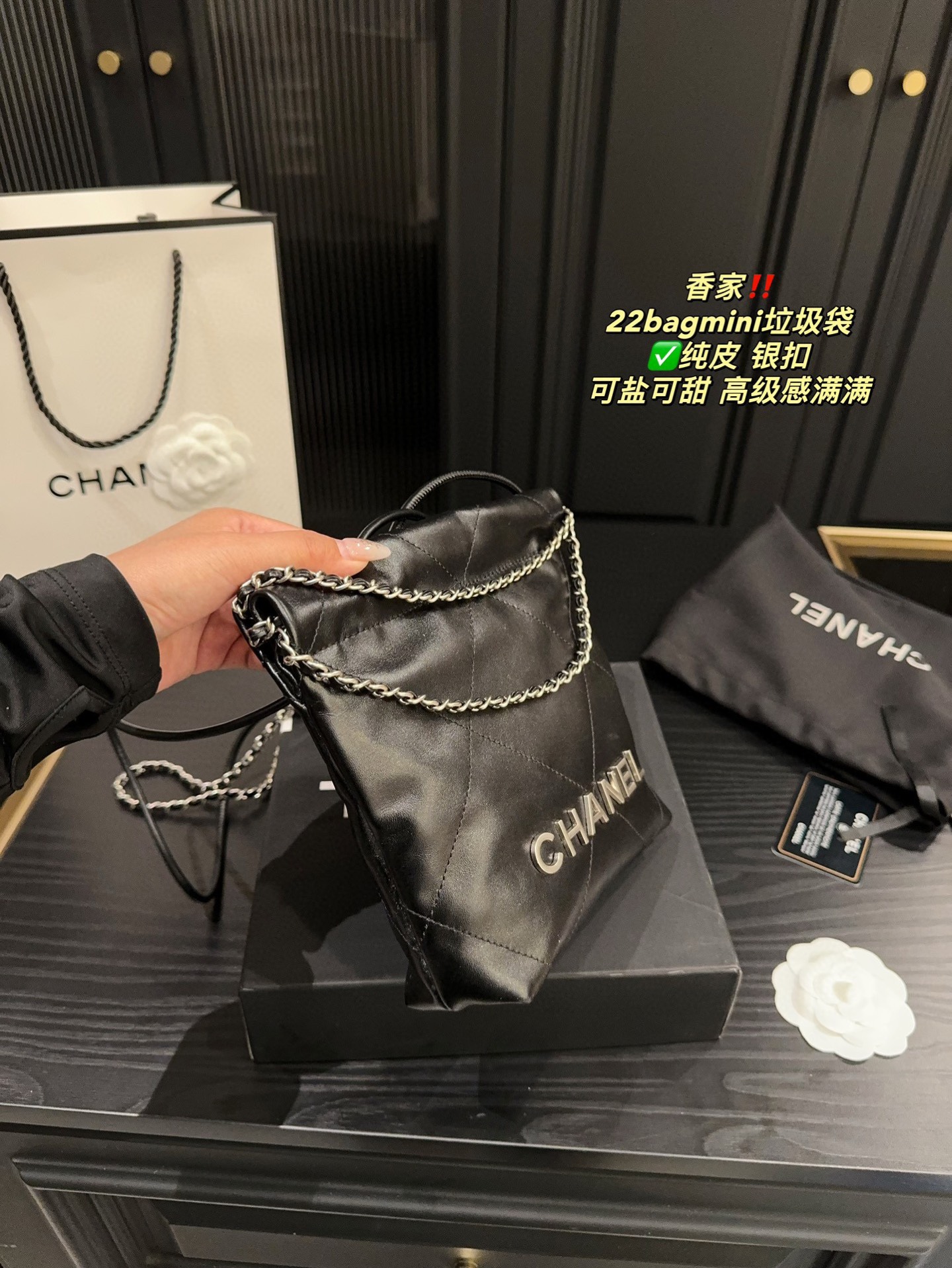 Chanel 22 bag mini Black mini crossbody everyday