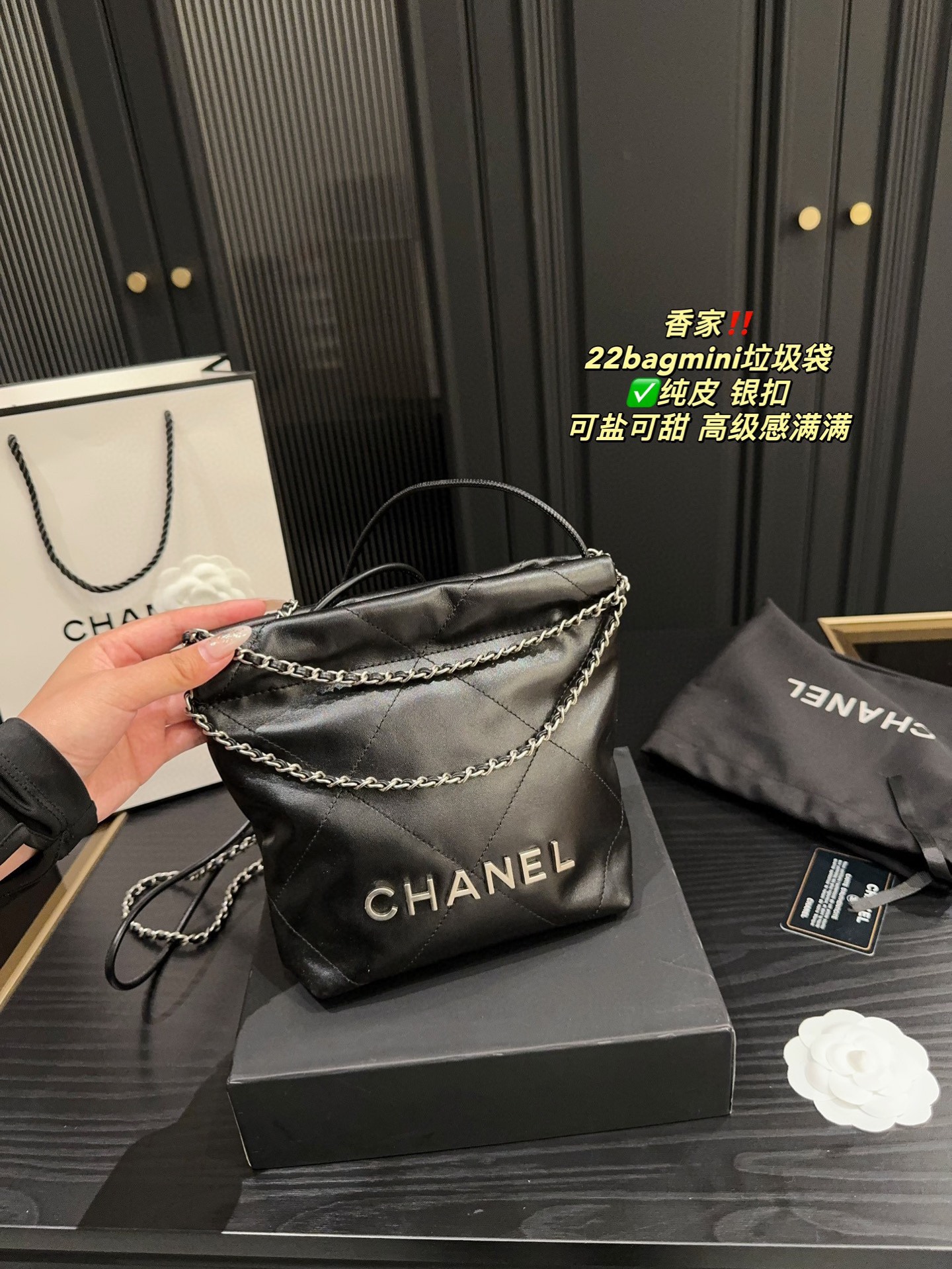 Chanel 22 bag mini Black mini crossbody everyday