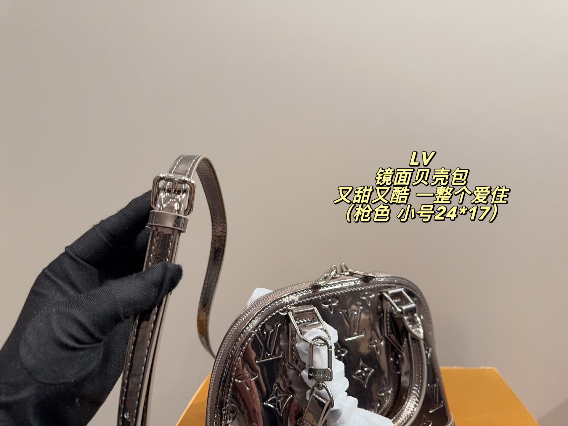 大号P220配折叠盒⚠️尺寸30*22
小号P210配折叠盒⚠️尺寸24*17
LV 镜面贝壳包
又甜又酷 一整个爱住
百搭时尚 颜值超高