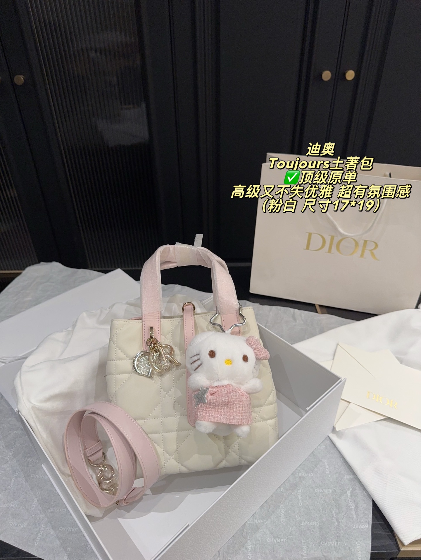 ✅💰480 
配折叠盒挂件➕20⚠️尺寸17*19
DIOR迪奥 Toujours土著包
很有复古的感觉
高级又不失优雅
超有氛围感