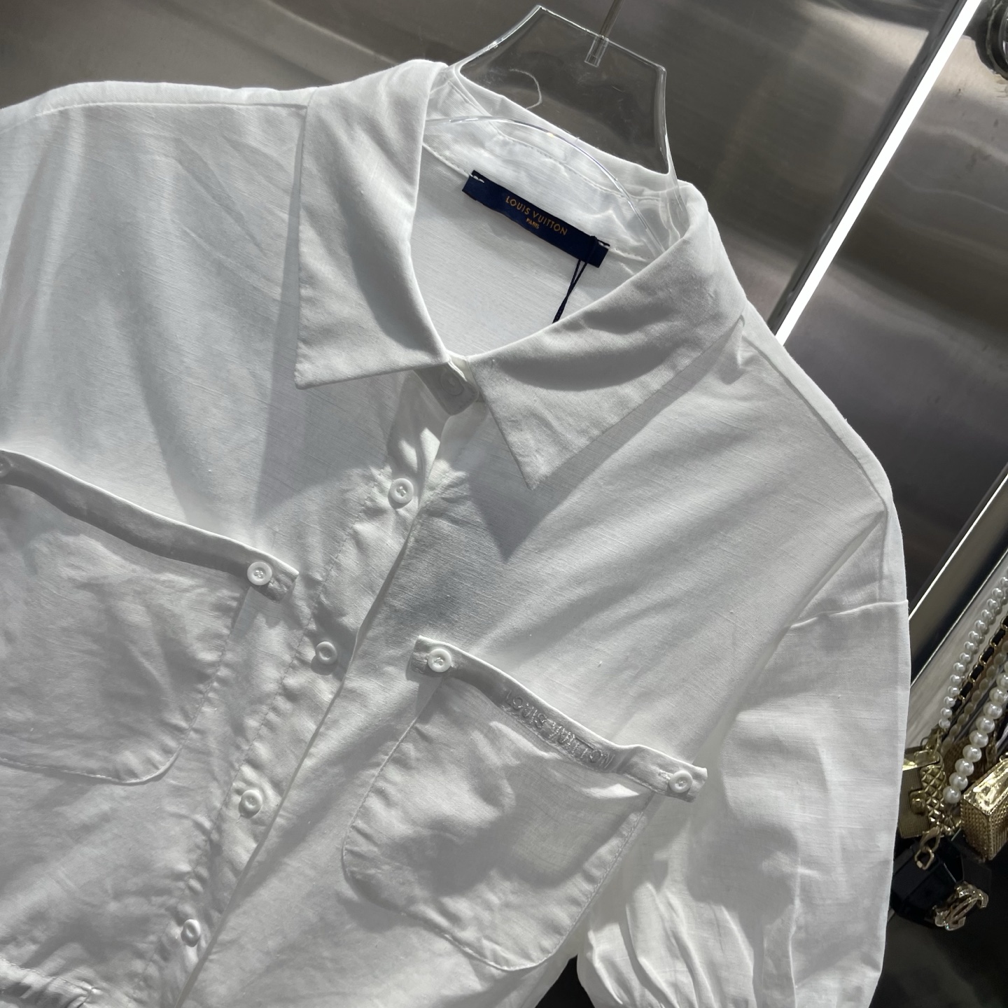 Louis Vuitton White Pocket Shirt