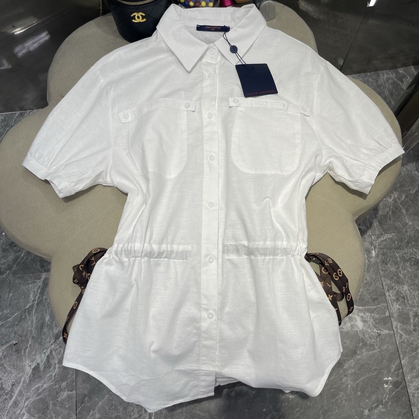 Louis Vuitton White Pocket Shirt